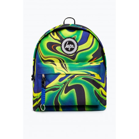 Hype - Green Tropical Marble Warp Backpack